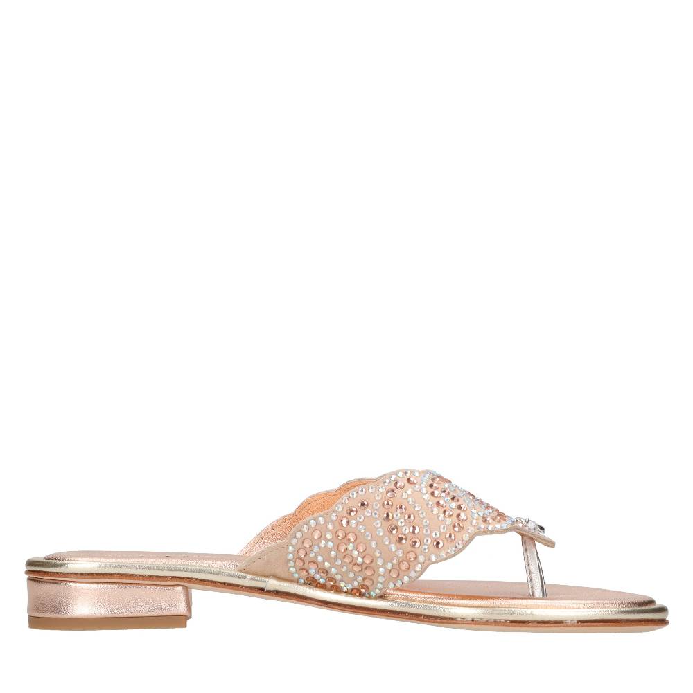 PASQUINI Mules in camoscio e strass Vendita Calda