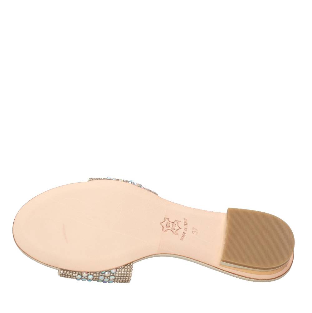 PASQUINI Mules in pelle e strass Saldi Di Fabbrica