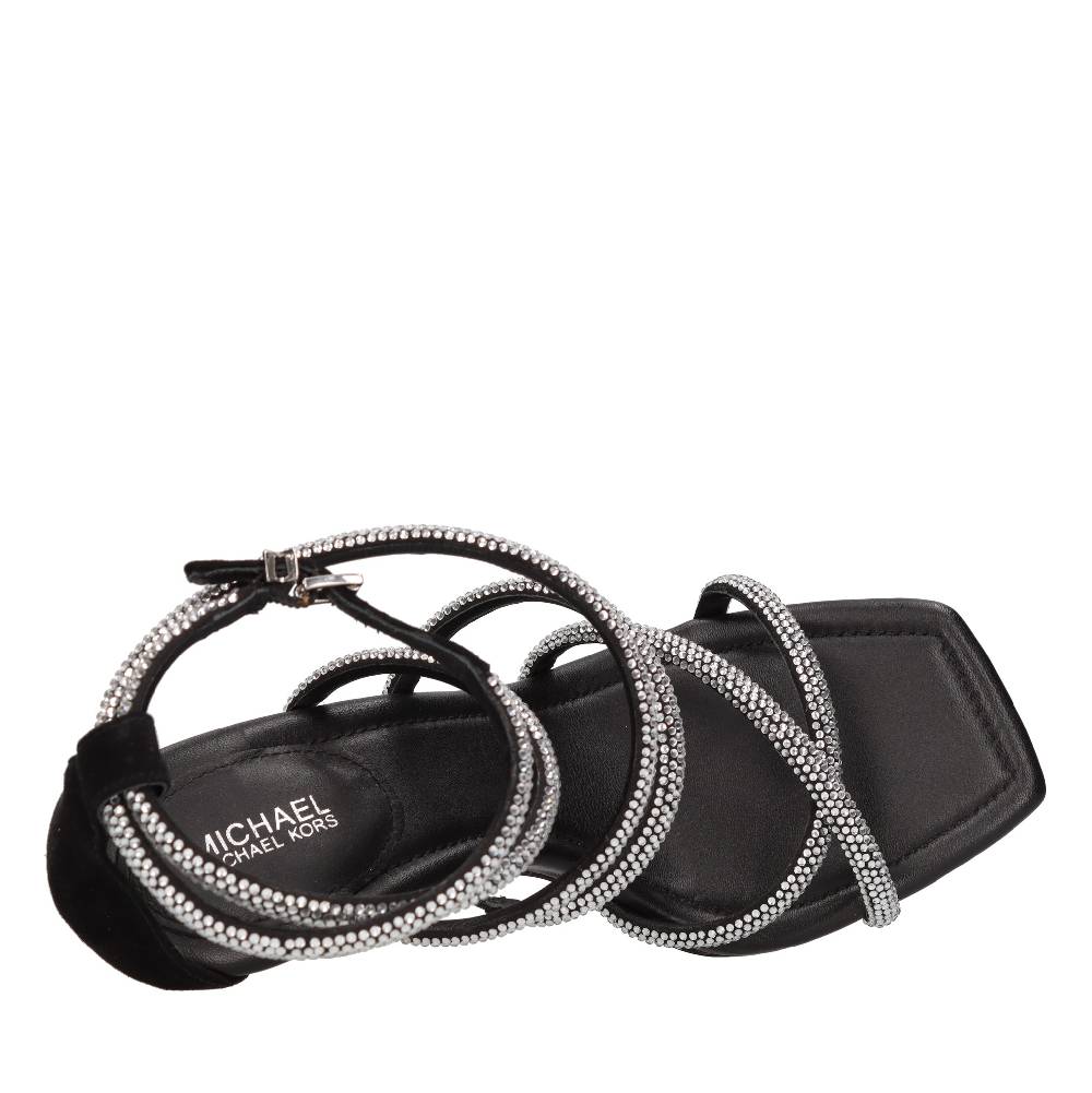 MICHAEL KORS Sandali in pelle e strass In Saldo