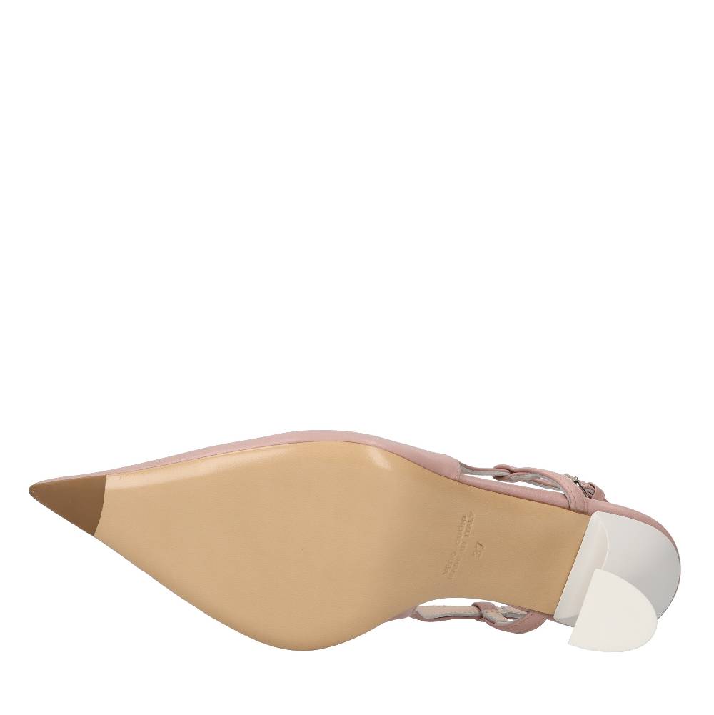 STRATEGIA Décolleté slingback in pelle Spedizione Gratuita