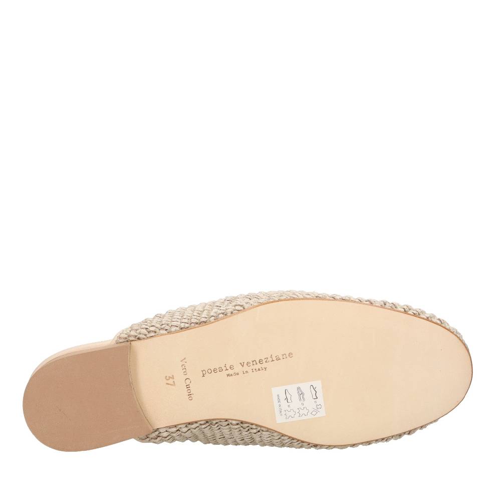 POESIE VENEZIANE Mules in rafia Pezzi Unici