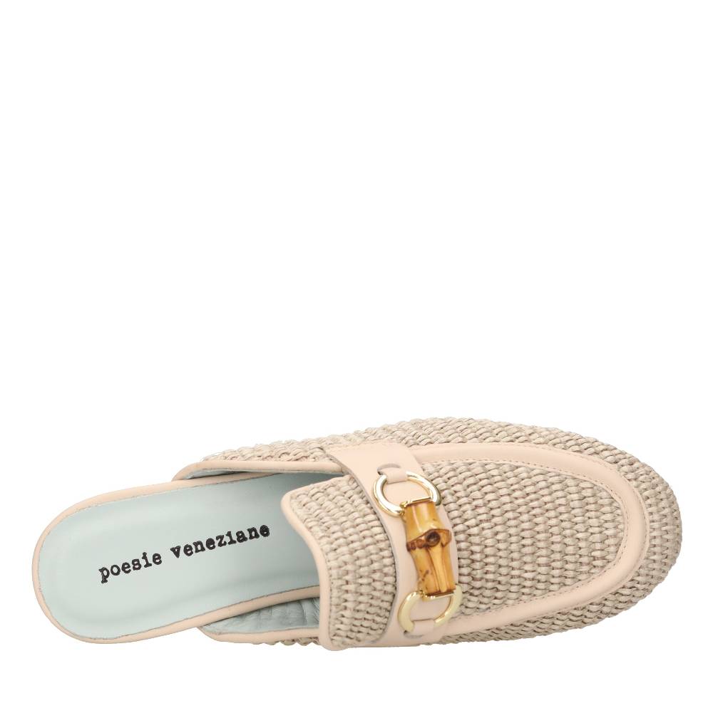 POESIE VENEZIANE Mules in rafia Pezzi Unici