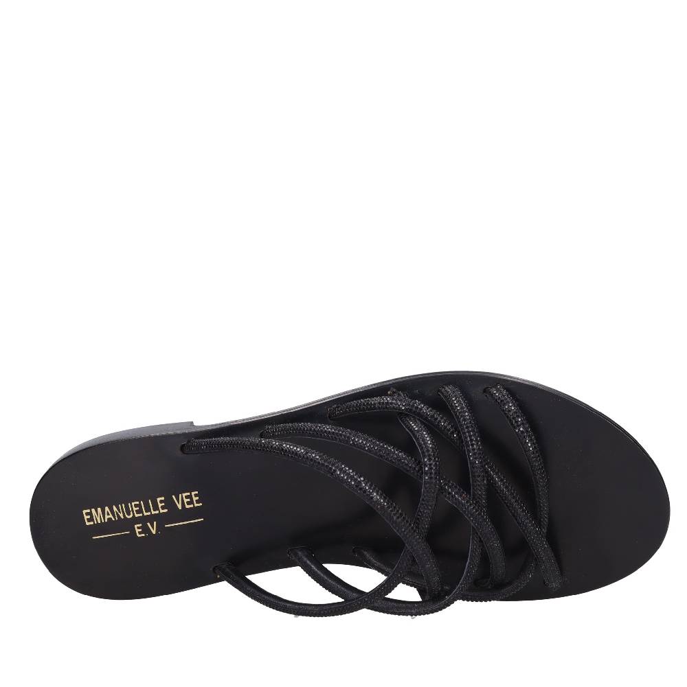 EMANUELLE VEE Mules con strass Qualità Garantita