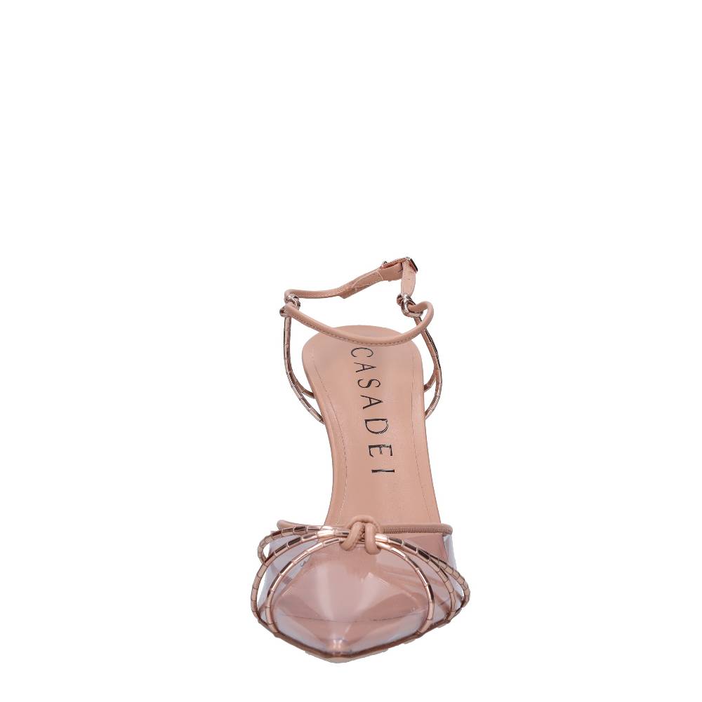 CASADEI Décolleté Slingback in pelle e plexiglass Shopping Online