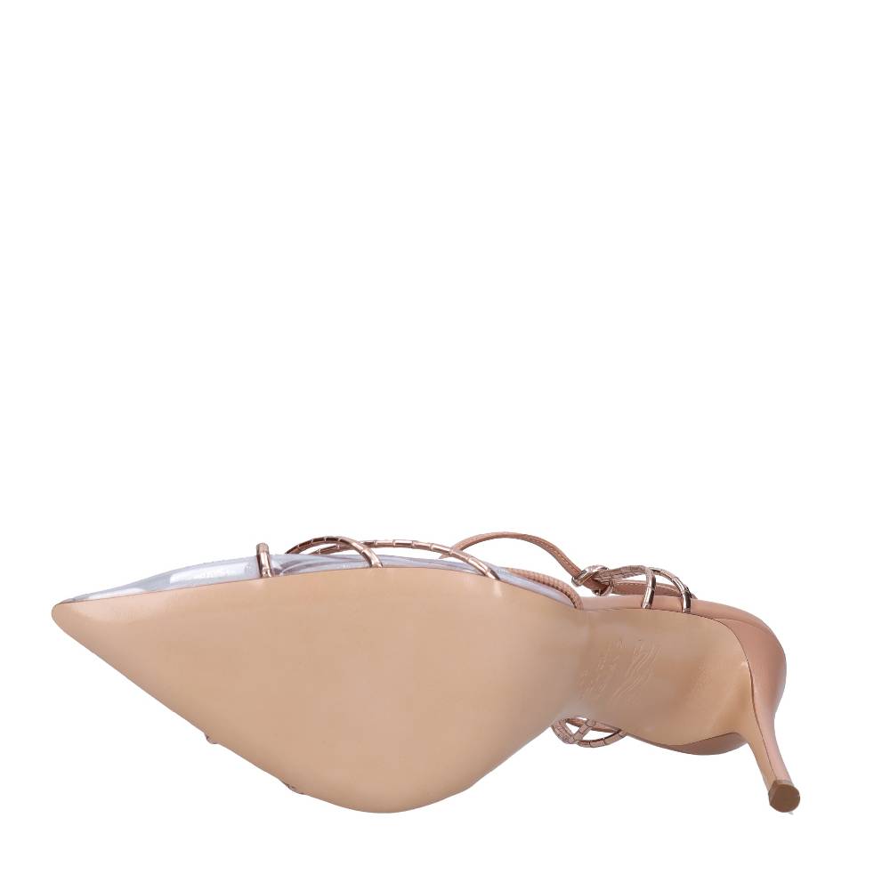 CASADEI Décolleté Slingback in pelle e plexiglass Shopping Online