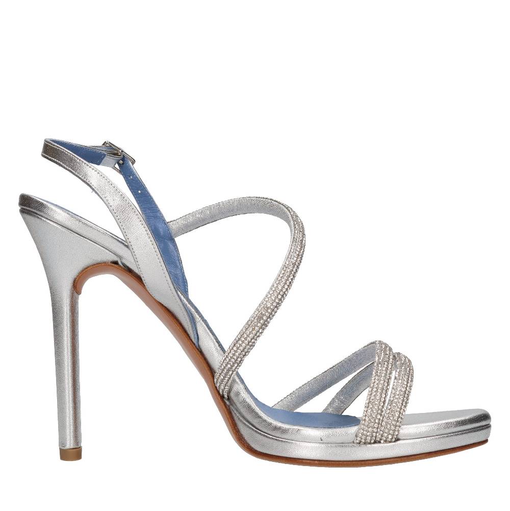 ALBANO Sandali in pelle e strass Presa