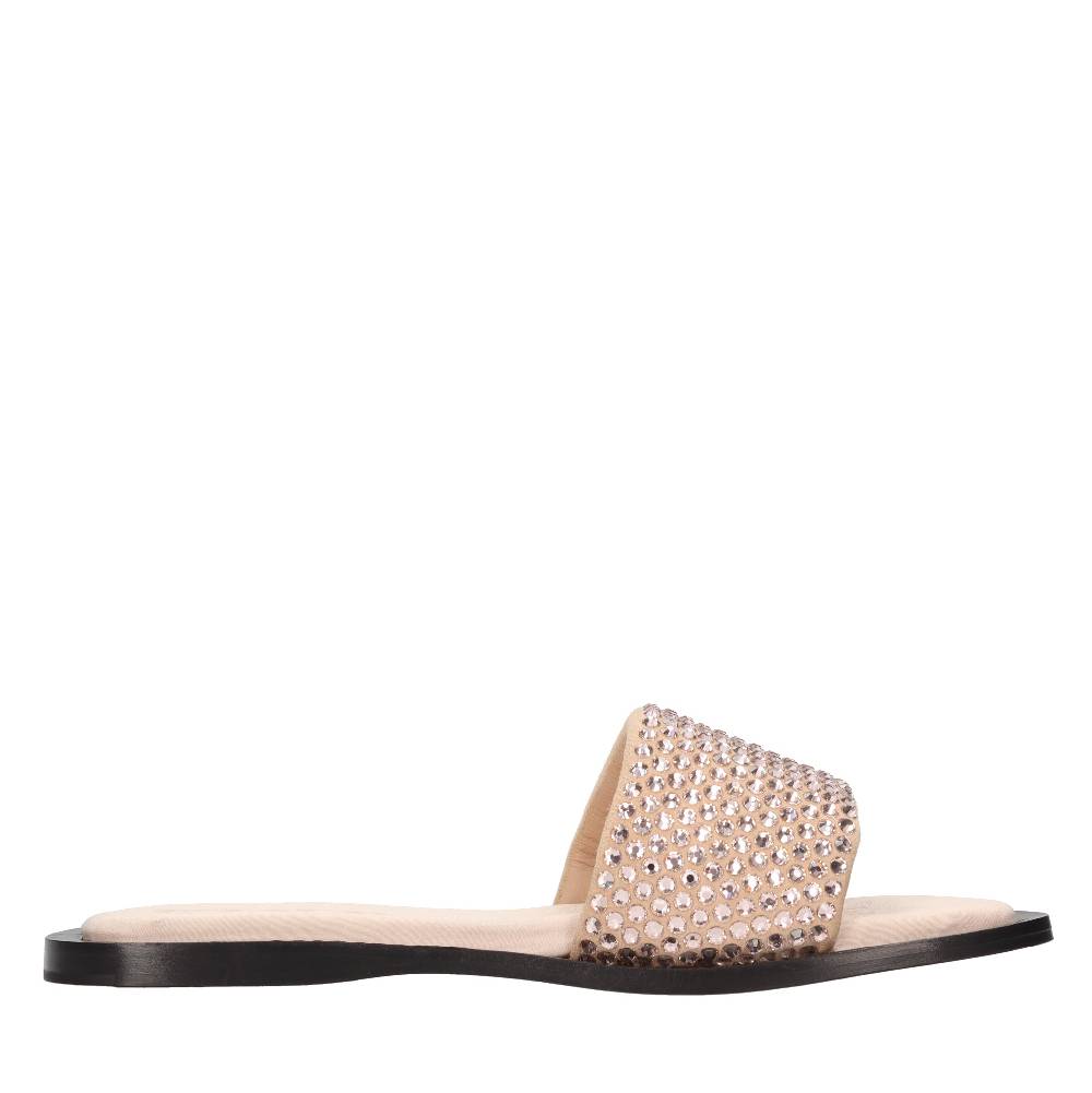 EDDY DANIELE Mules in camoscio e strass In Linea