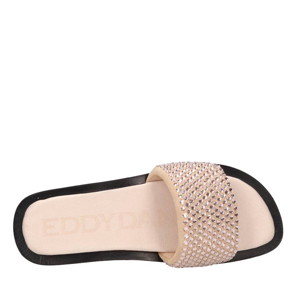 EDDY DANIELE Mules in camoscio e strass In Linea