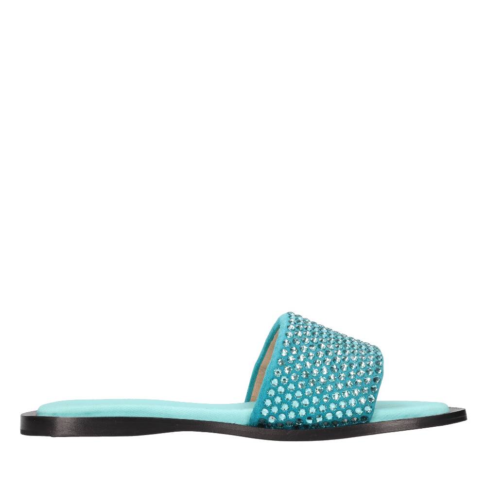 EDDY DANIELE Mules in camoscio e strass Vendita