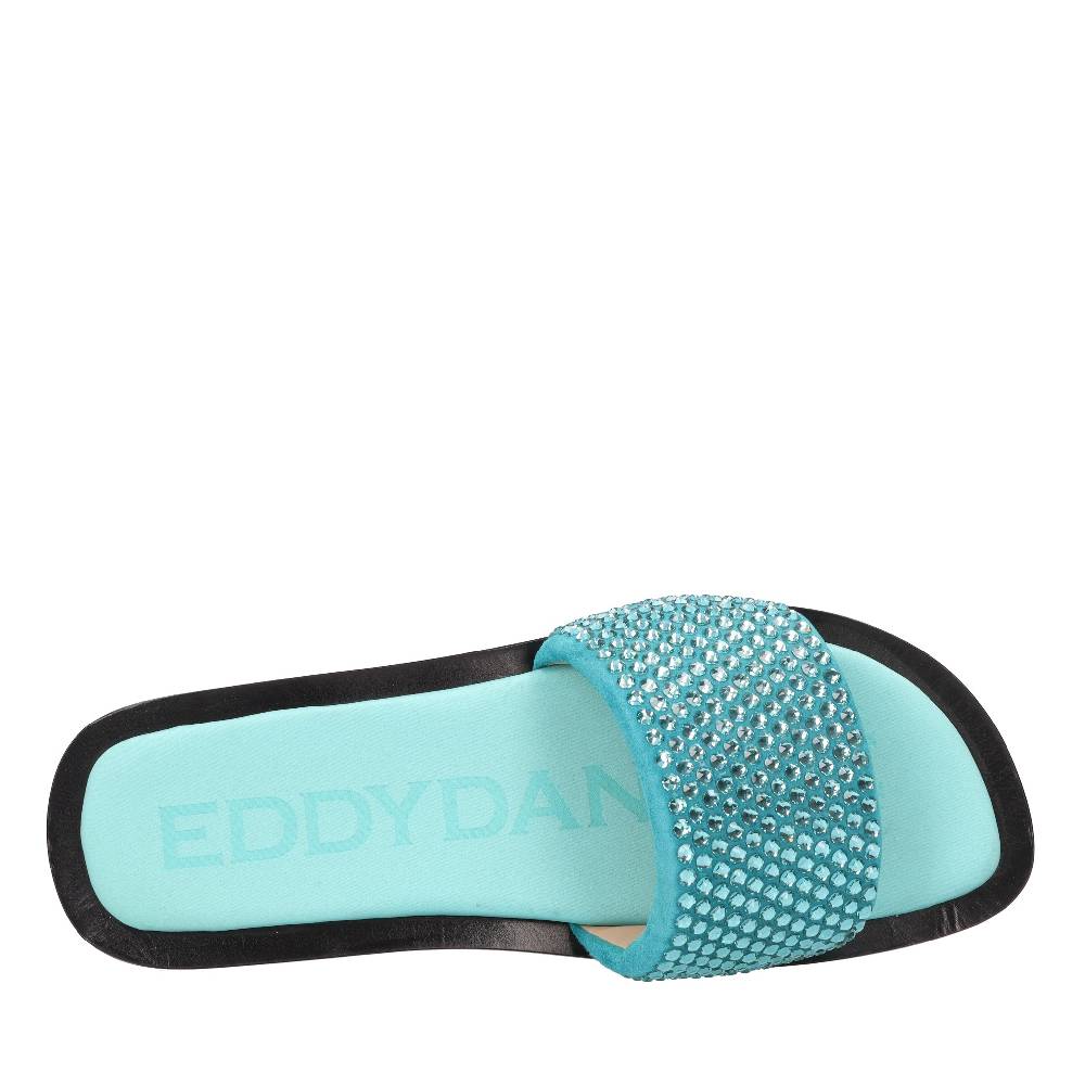 EDDY DANIELE Mules in camoscio e strass Vendita