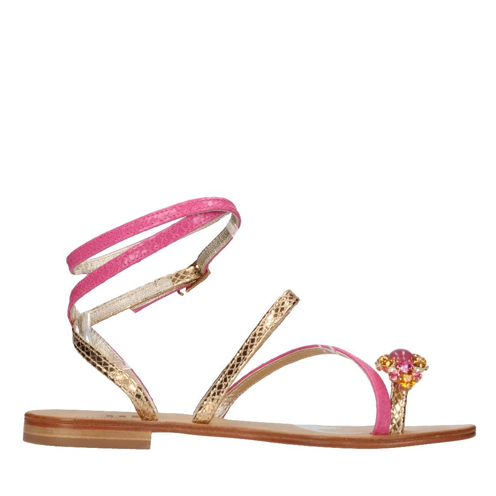 EMANUELA CARUSO Sandali flat infradito in pelle Soddisfazione Garantita