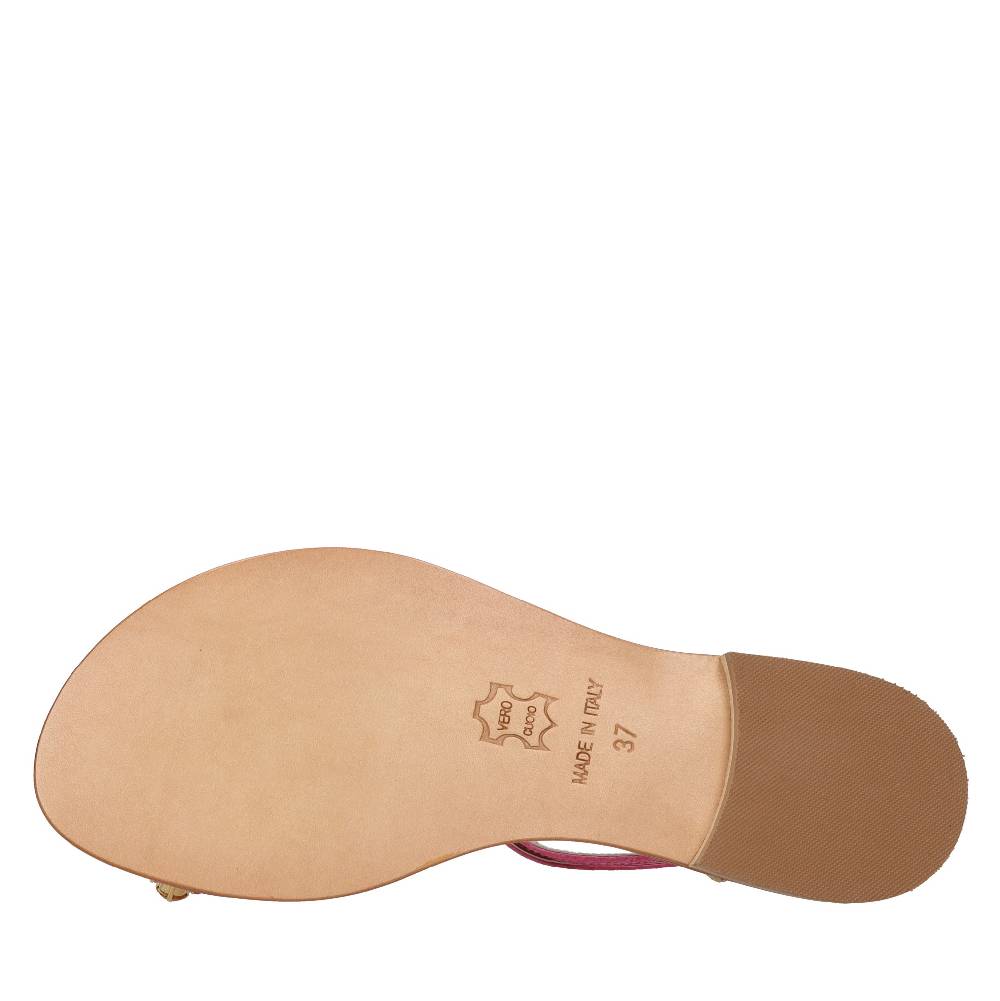 EMANUELA CARUSO Sandali flat infradito in pelle Soddisfazione Garantita