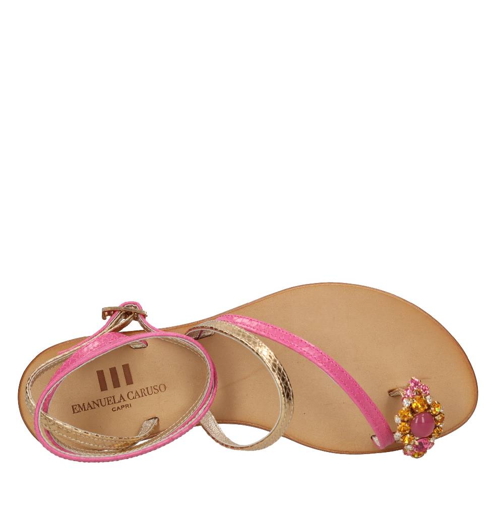 EMANUELA CARUSO Sandali flat infradito in pelle Soddisfazione Garantita