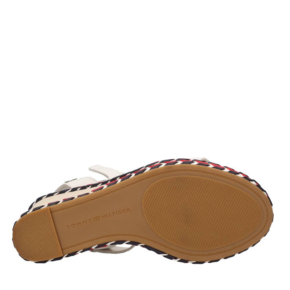 TOMMY HILFIGER Sandali con zeppa in pelle Economico