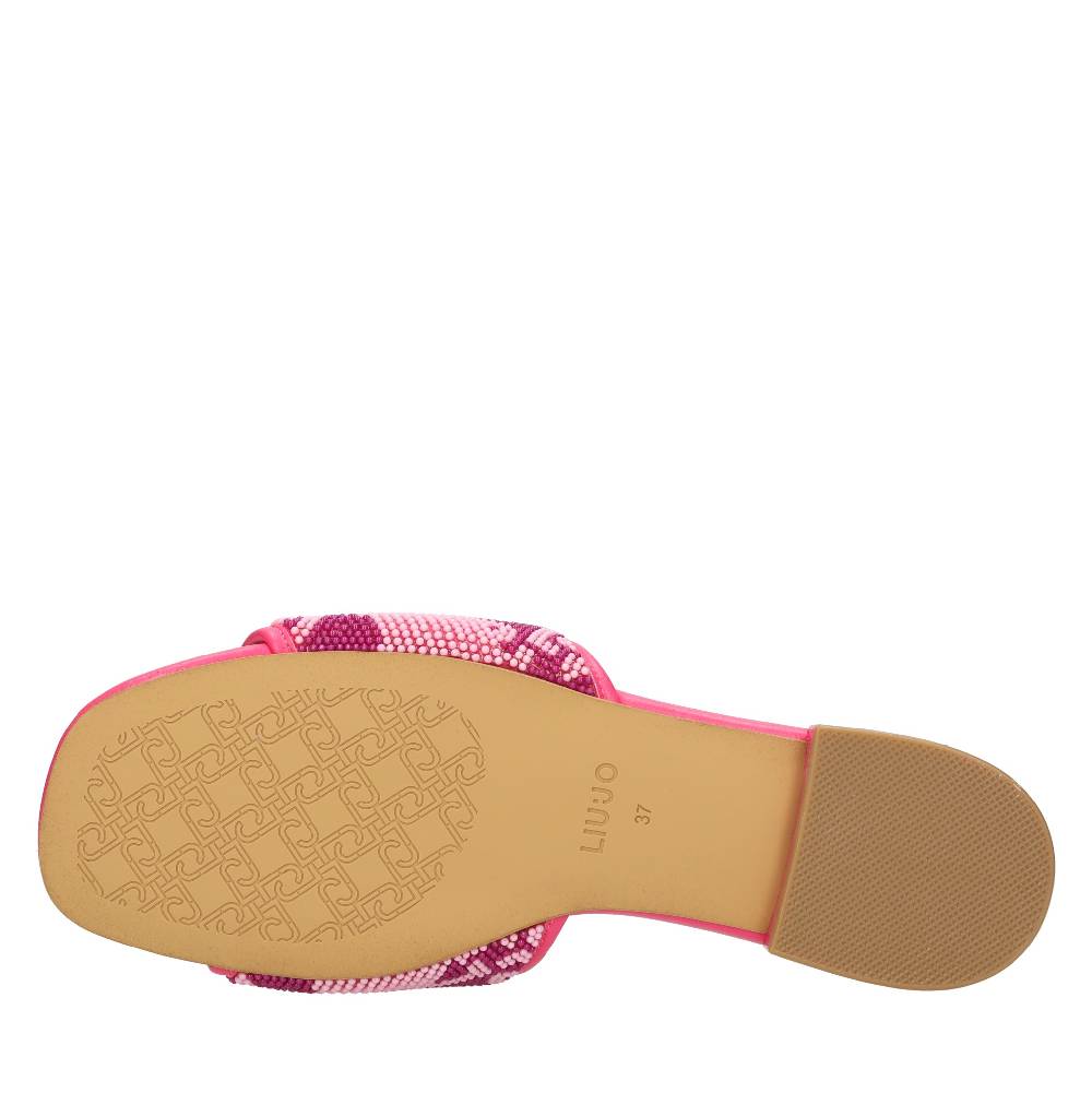 LIU JO Mules in perline ed ecopelle Saldi Di Fabbrica