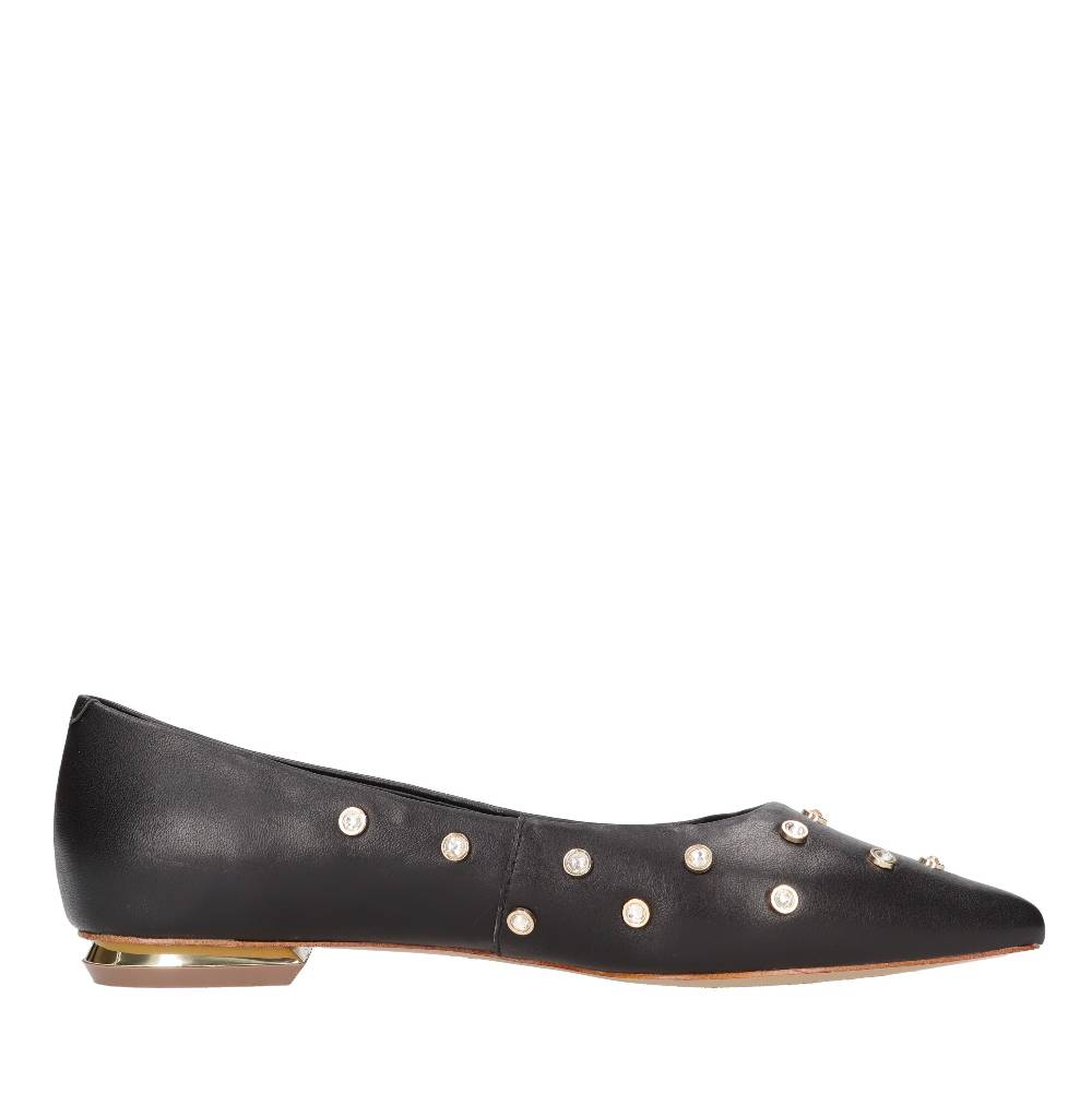 EMANUELLE VEE Ballerine in pelle e borchie 2025