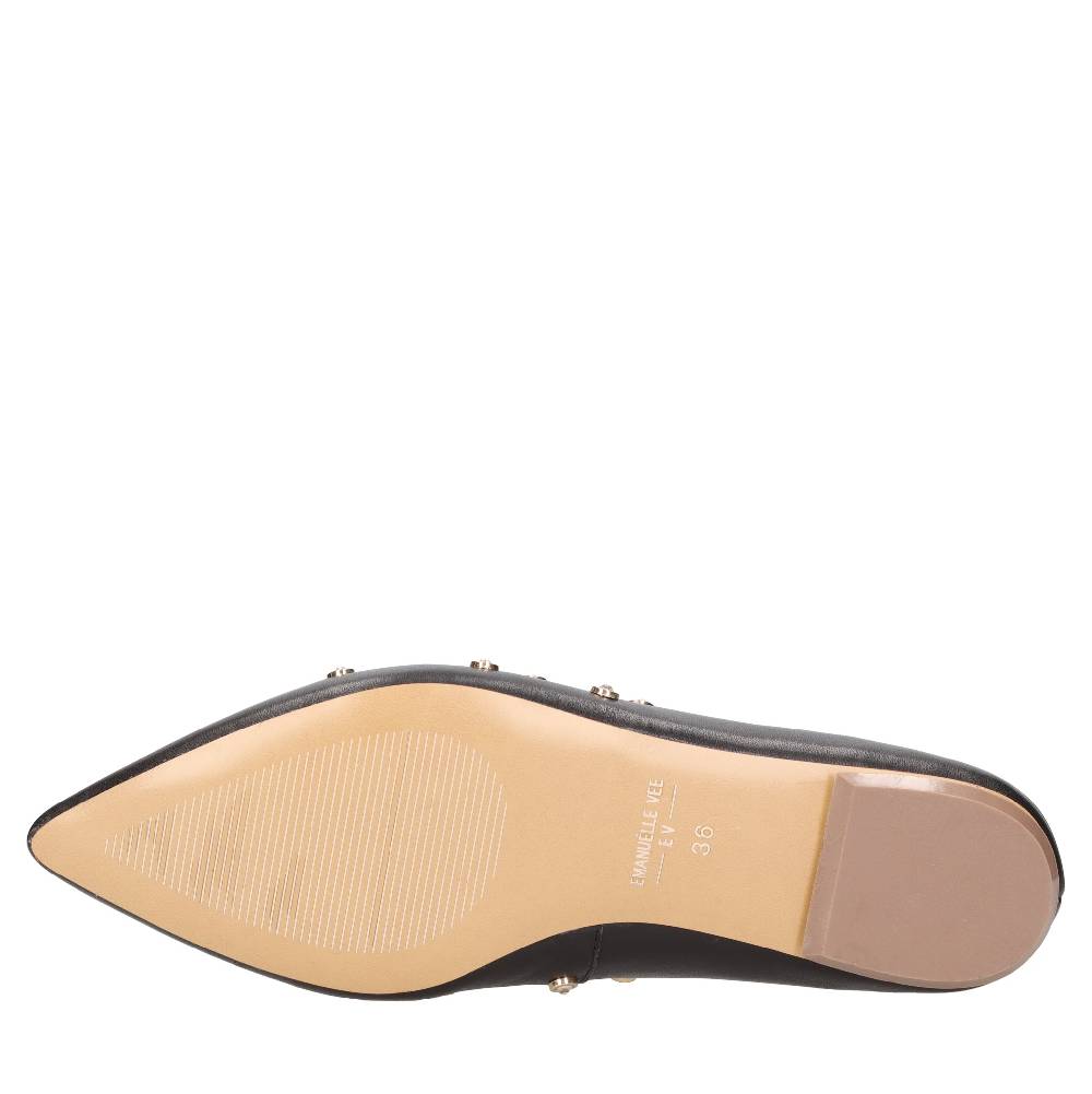 EMANUELLE VEE Ballerine in pelle e borchie 2025