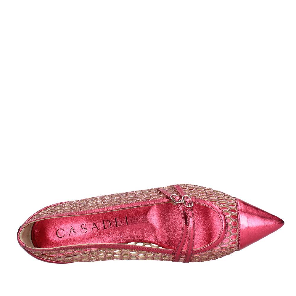 CASADEI Ballerine in pelle e tessuto Qualità Garantita