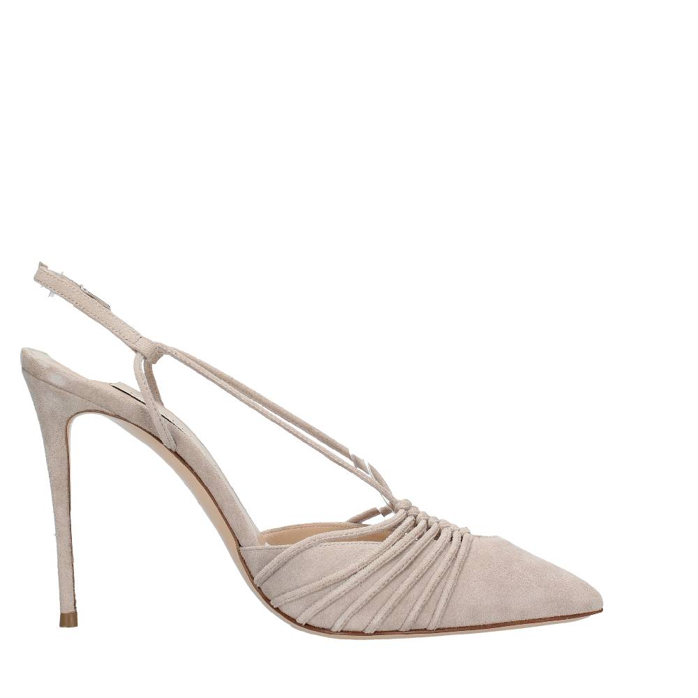 CASADEI Décolleté slingback in camoscio Convenienza