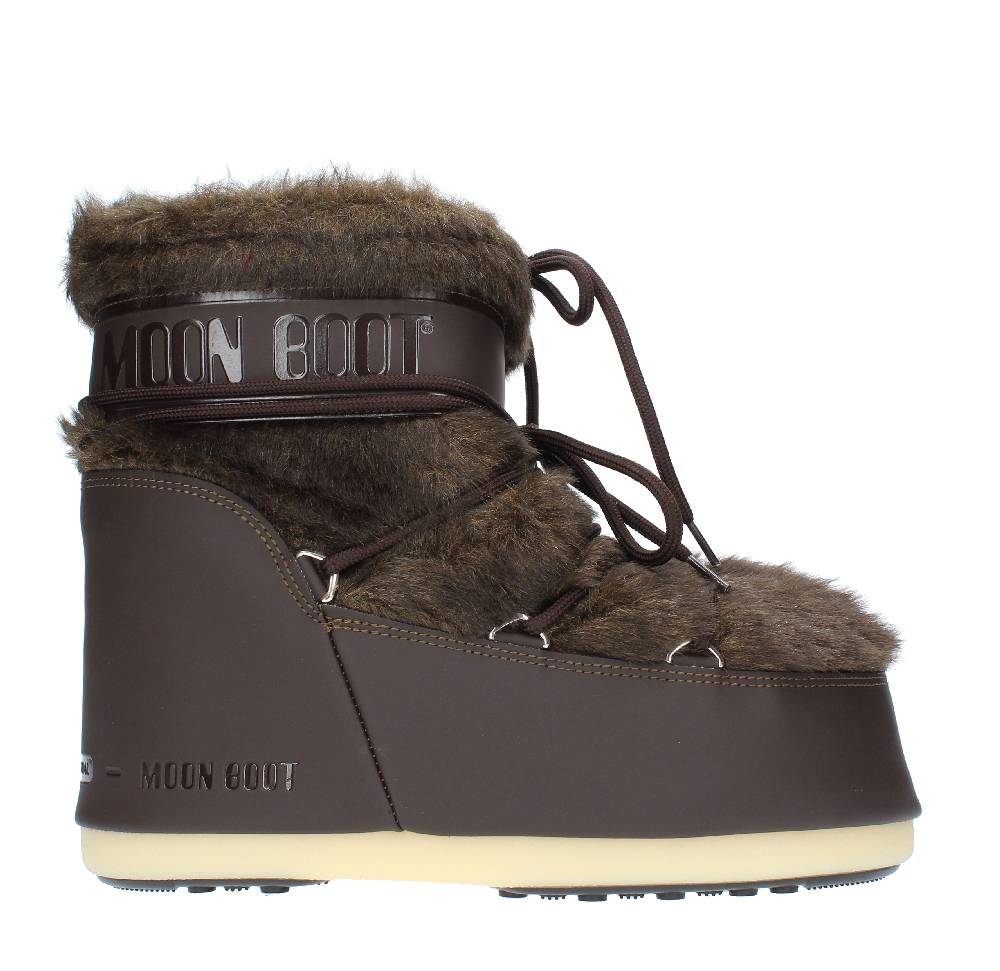 MOON BOOT Stivaletti da neve modello ICON LOW FAUX FUR MOON BOOT in gomma ed ecopelliccia Saldi
