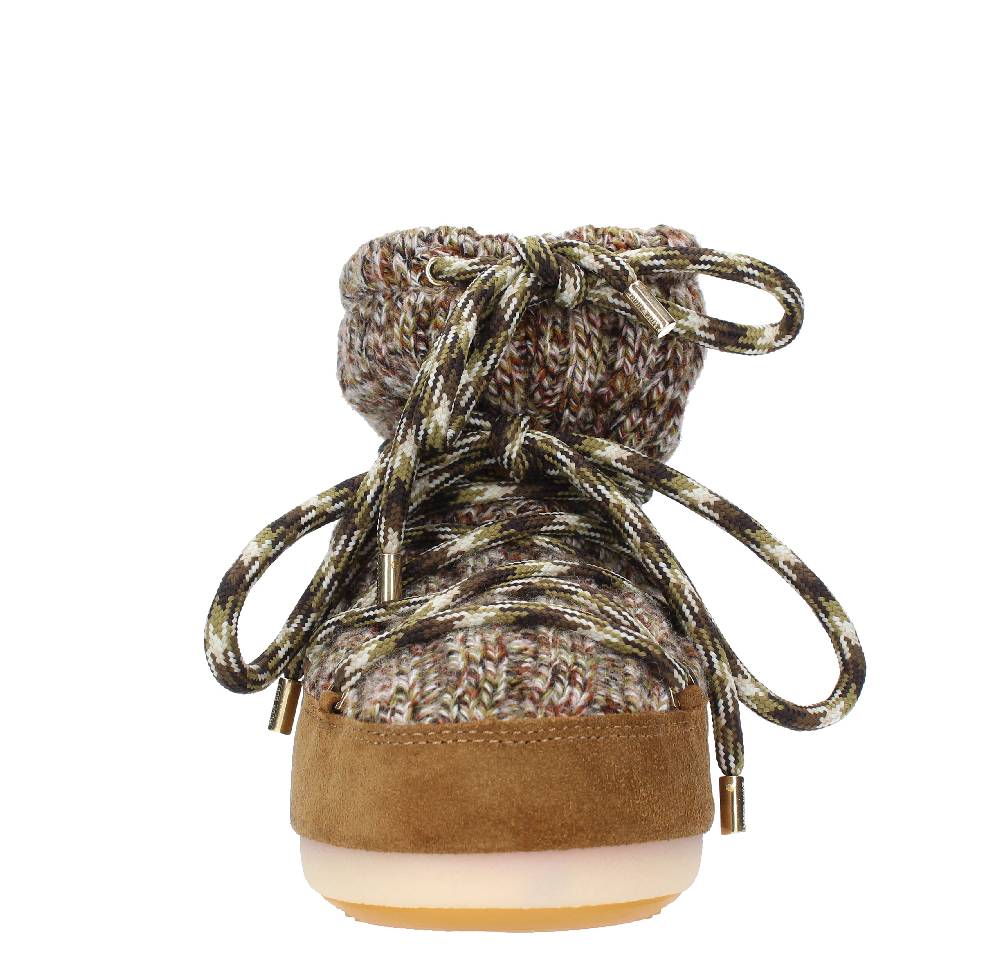 MOON BOOT Stivaletti da neve modello LOW WOOL MOON BOOT in camoscio e tessuto Vendita Calda