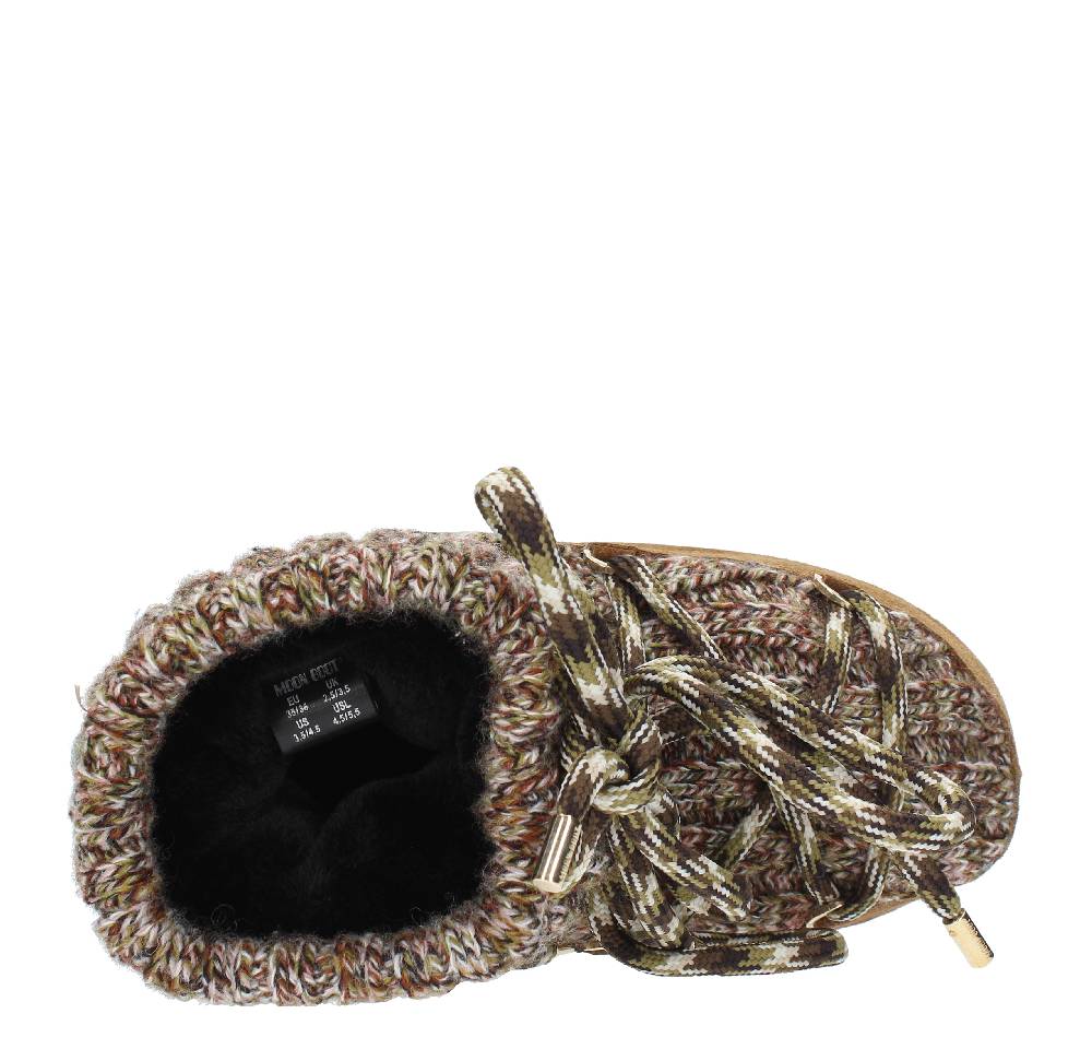 MOON BOOT Stivaletti da neve modello LOW WOOL MOON BOOT in camoscio e tessuto Vendita Calda