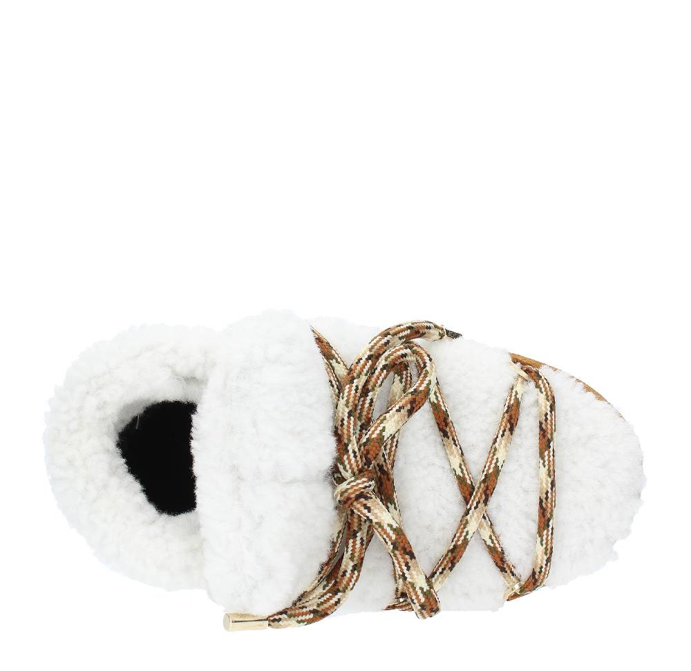 MOON BOOT Stivaletti da neve modello PUMPS SHEARLING MOON BOOT in pelliccia e camoscio Saldi Di Fabbrica