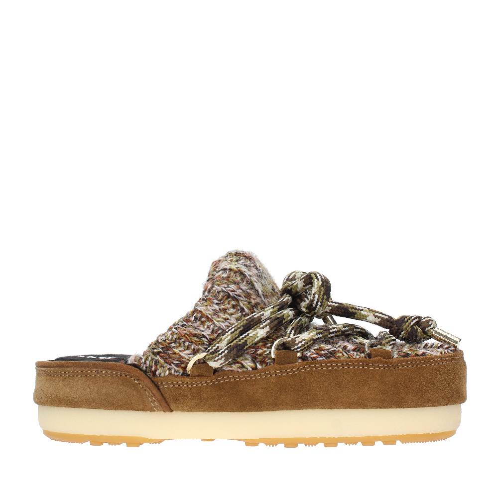 MOON BOOT Mules modello 14601200 in camoscio e tessuto Vendite Flash