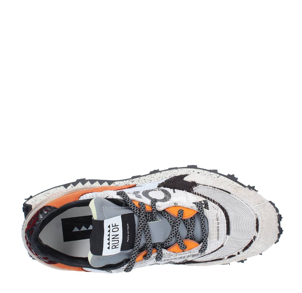 RUN OF Sneakers modello 9377RO-1 RUN OF in pelle camoscio e tessuto Italia