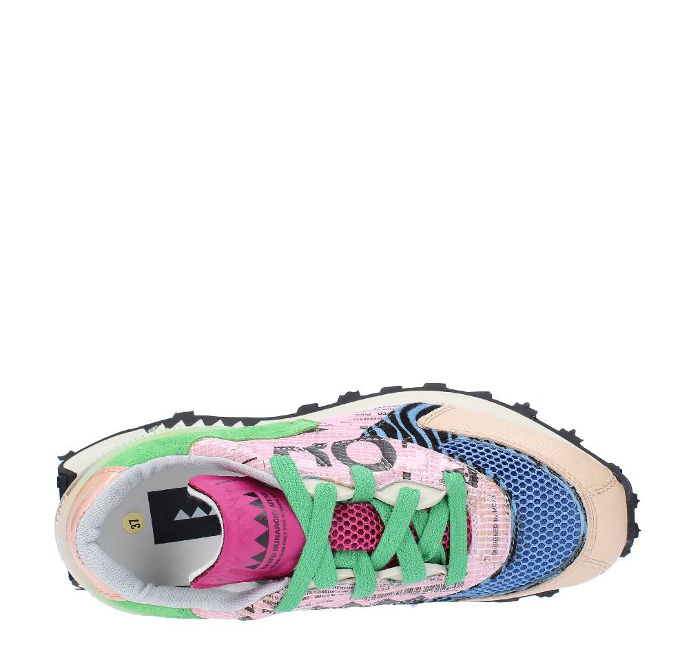RUN OF Sneakers modello RO-1 HAMBURG RUN OF in pelle camoscio e tessuto Sottocosto