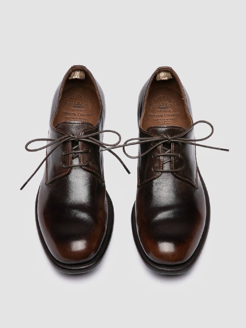 Officine Creative CALIXTE 068 Derby in Pelle Marrone In Saldo