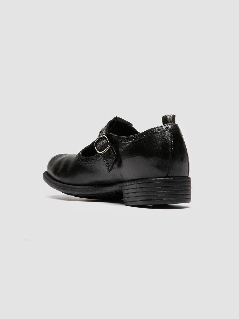 Officine Creative CALIXTE 071 Sandali T-Bar in Pelle Nera Nuova