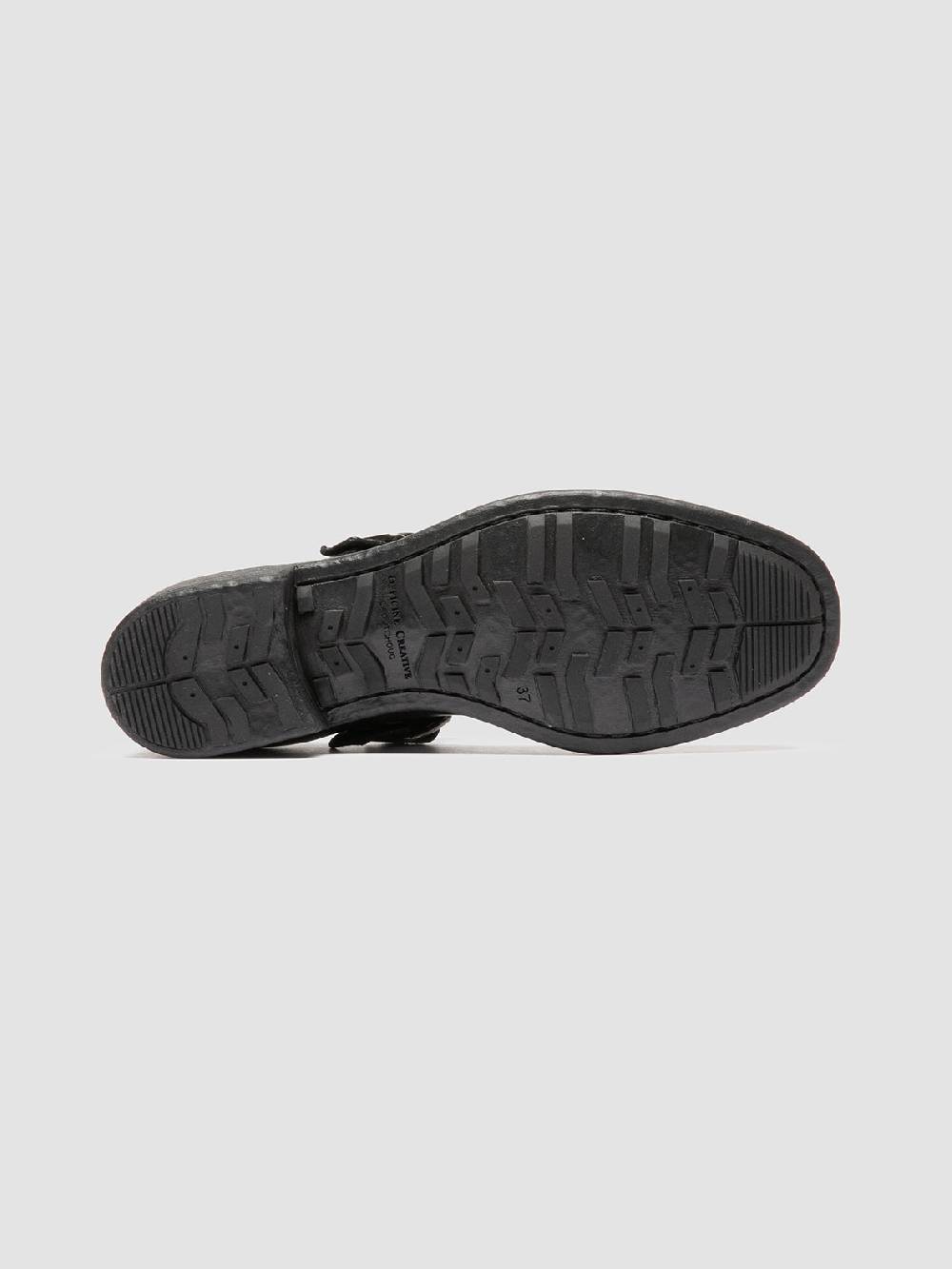 Officine Creative CALIXTE 071 Sandali T-Bar in Pelle Nera Nuova