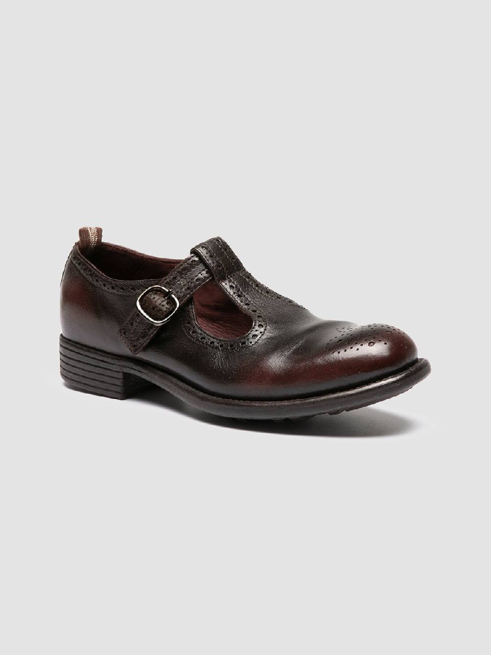 Officine Creative CALIXTE 071 Sandali T-Bar in Pelle Marrone Moda