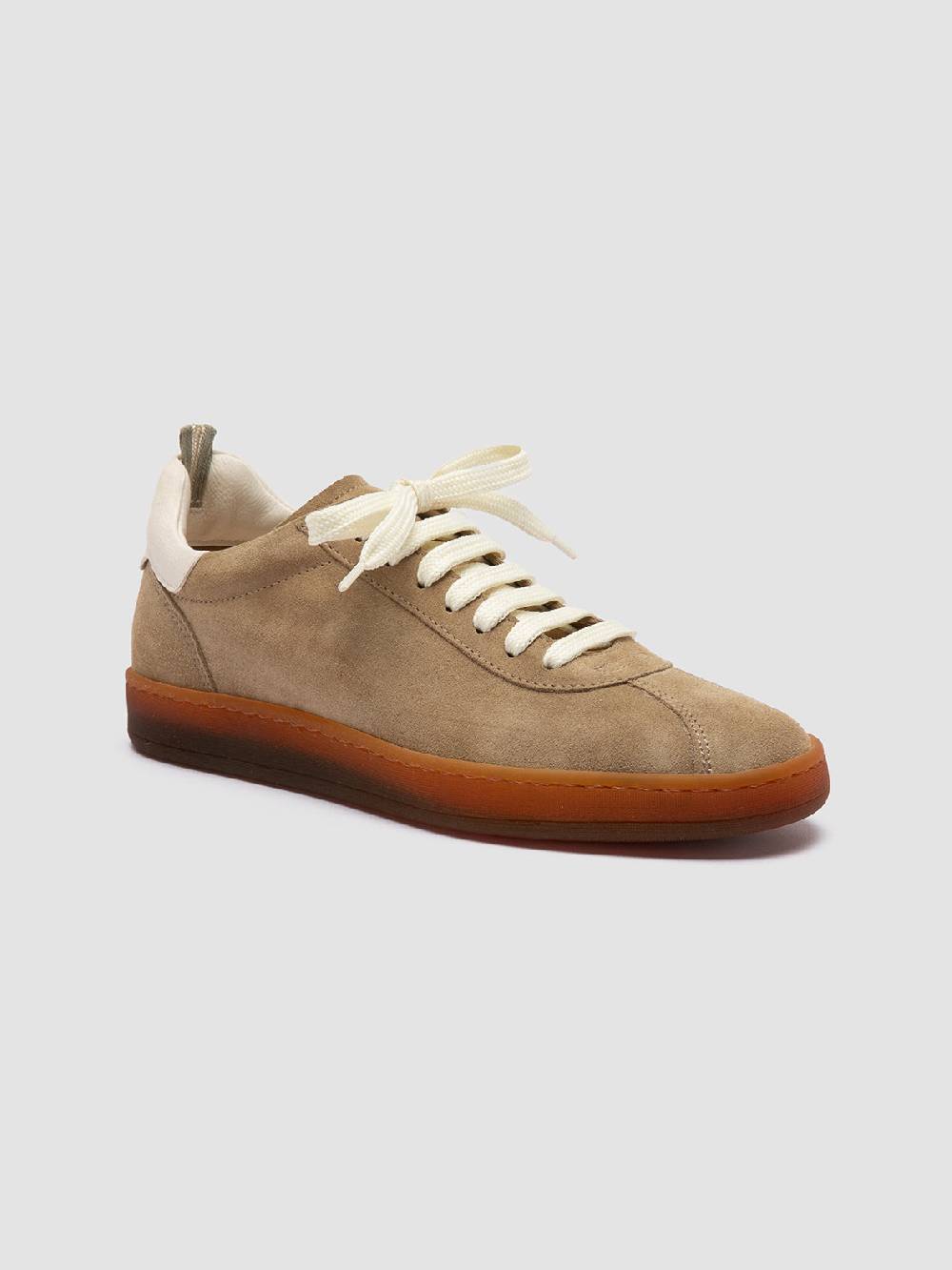 Officine Creative DESTINY 101 Sneakers Basse in Pelle e Camoscio Marrone Italy