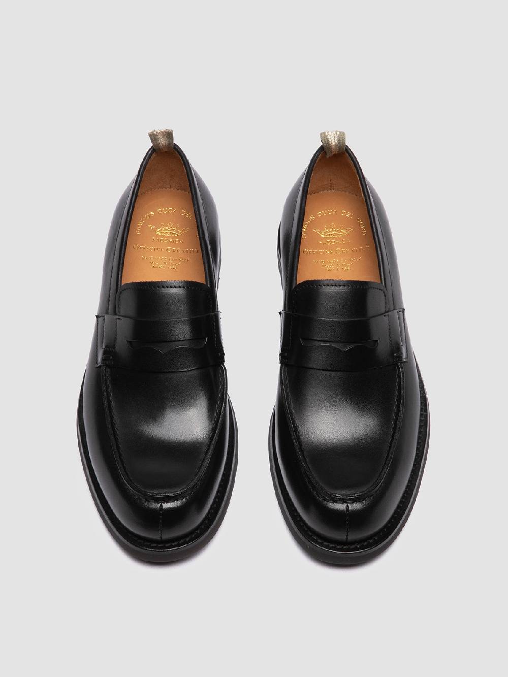 Officine Creative BELMONDO 006 Mocassini Penny in Pelle Scamosciata Nera Promozione