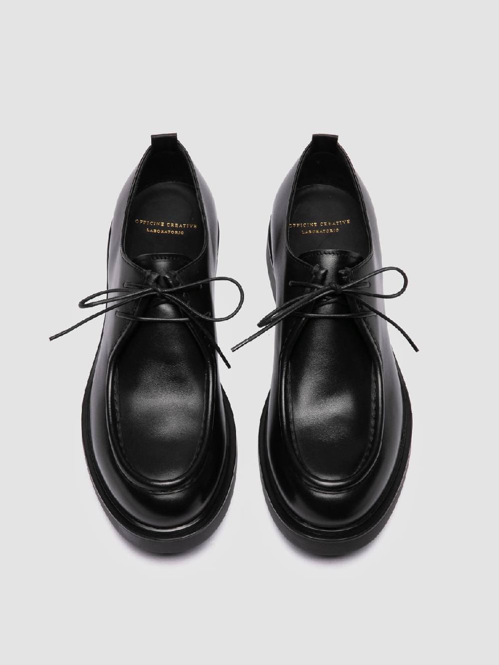 Officine Creative ENGINEER 002 Derby in Pelle Nera Qualità Garantita