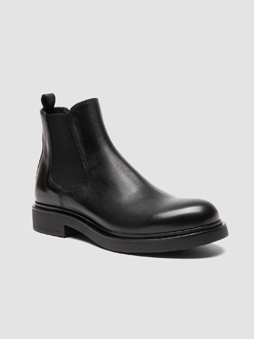 Officine Creative ENGINEER 006 Stivaletti Chelsea in Pelle Nera Consegna Veloce