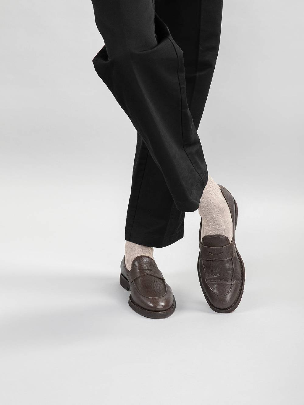 Officine Creative OPERA FLEXI 101 Mocassini Penny in Pelle Marrone Novità