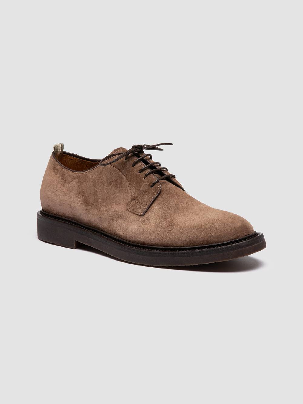 Officine Creative HOPKINS FLEXI 201 Derby in Pelle Scamosciata Tortora Economico