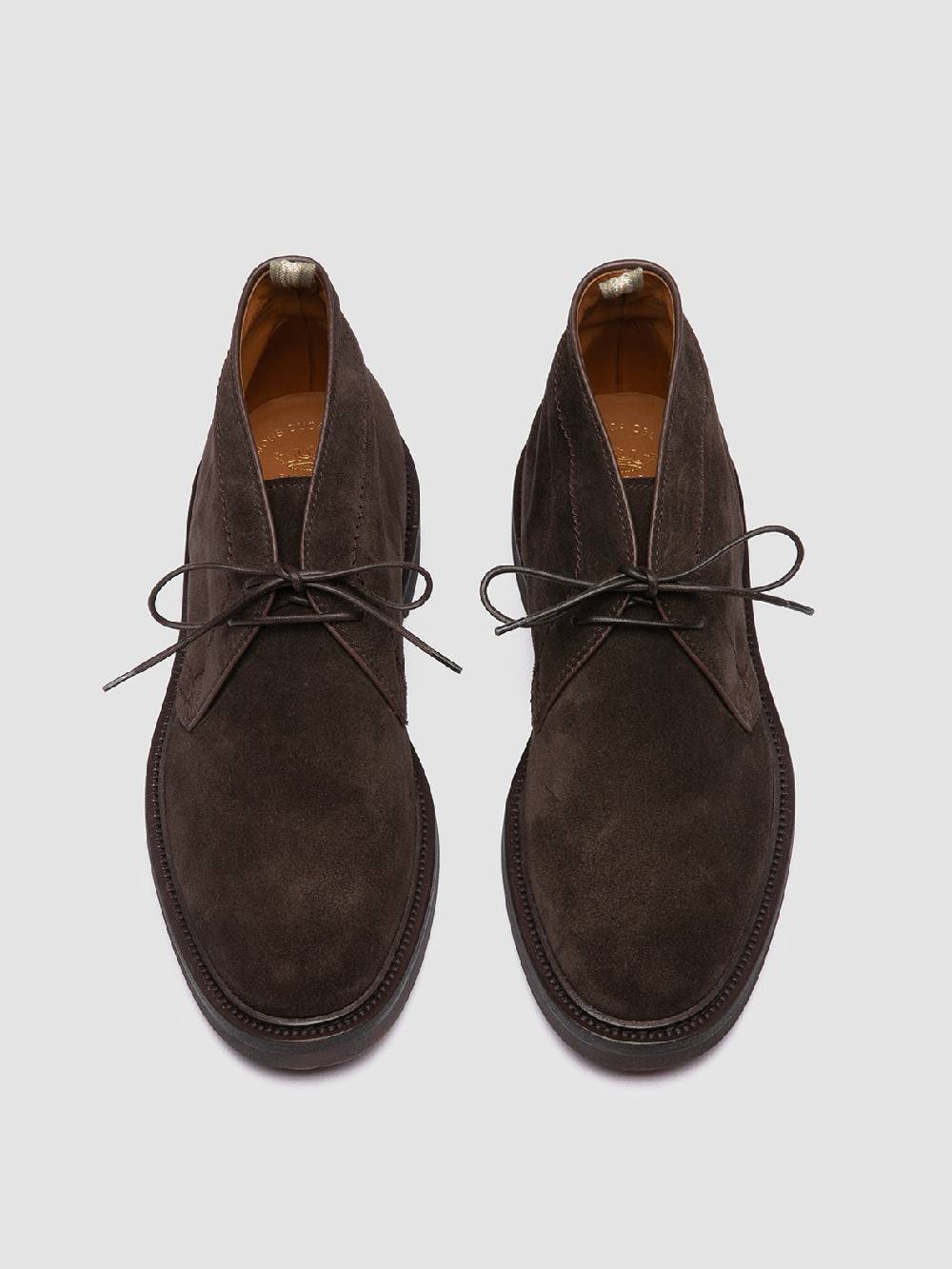 Officine Creative HOPKINS FLEXI 202 Stivali Chukka in Pelle Scamosciata Marrone Outlet