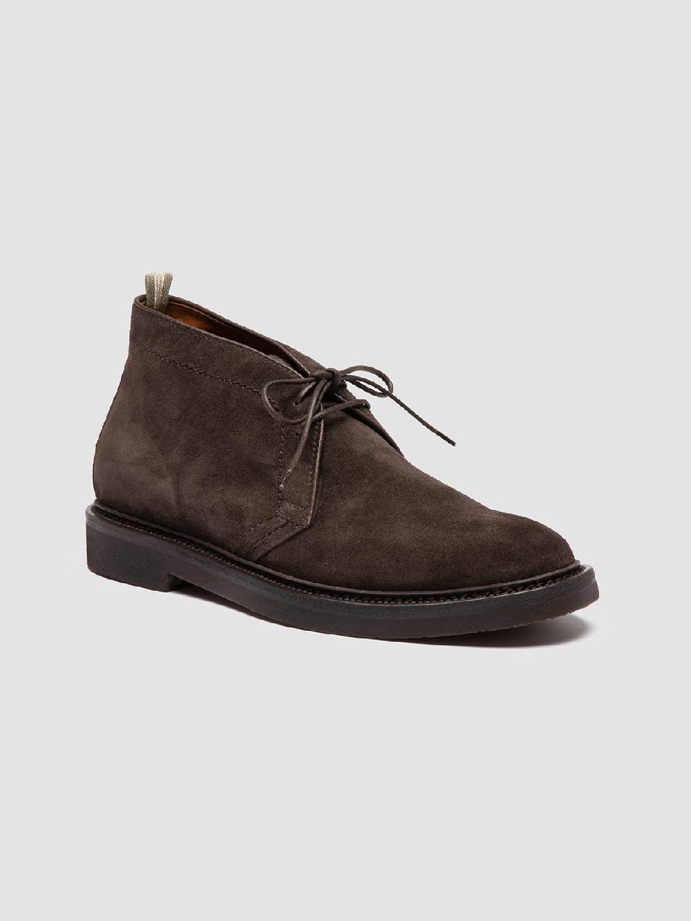 Officine Creative HOPKINS FLEXI 202 Stivali Chukka in Pelle Scamosciata Marrone Outlet
