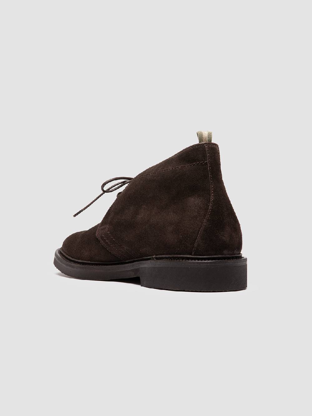 Officine Creative HOPKINS FLEXI 202 Stivali Chukka in Pelle Scamosciata Marrone Outlet