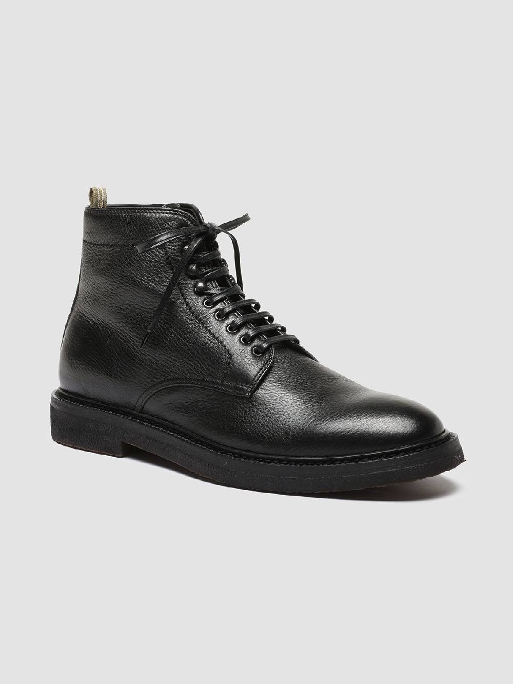 Officine Creative HOPKINS FLEXI 203 Stivaletti Stringati in Pelle Nera In Vendita