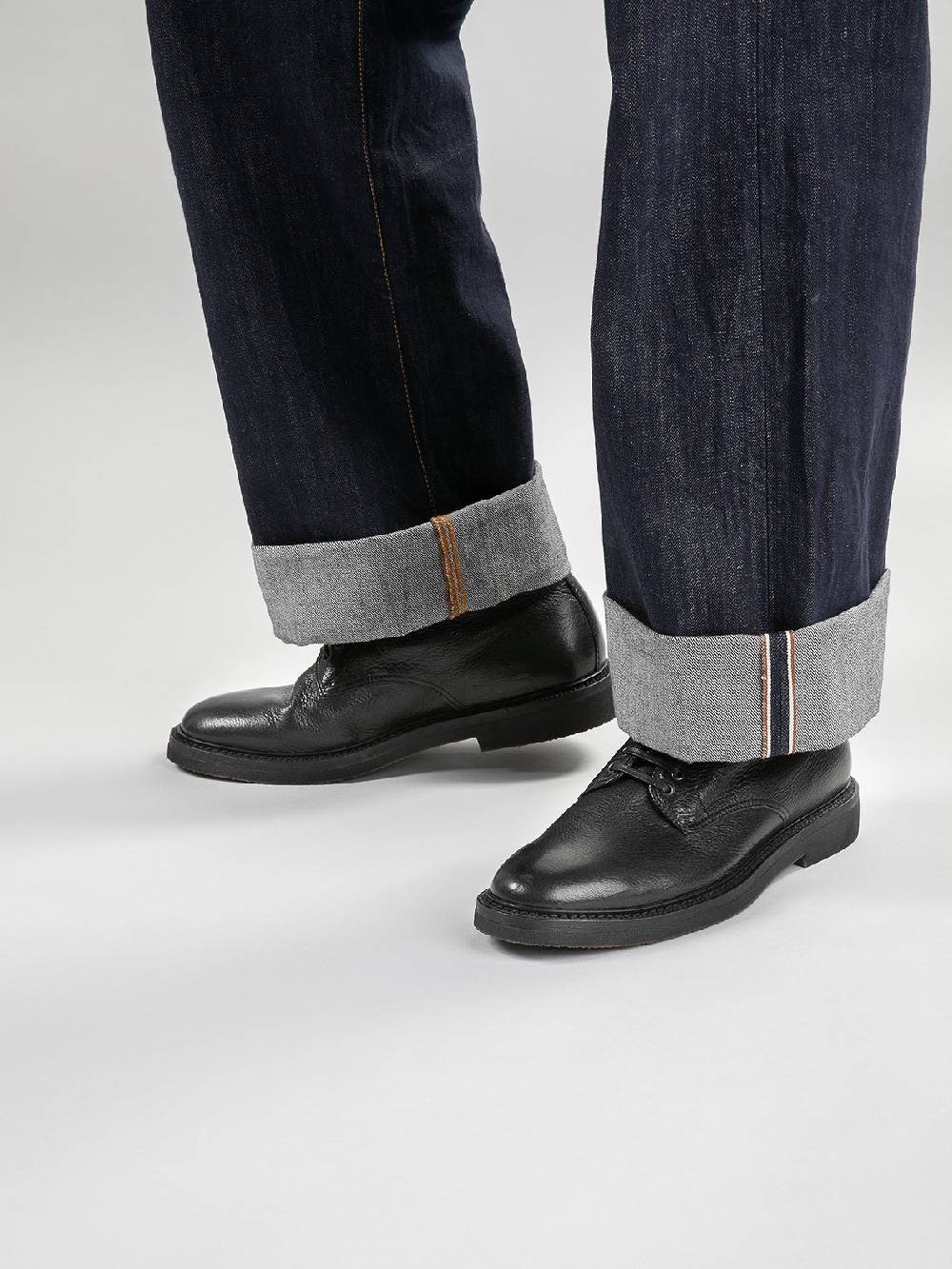 Officine Creative HOPKINS FLEXI 203 Stivaletti Stringati in Pelle Nera In Vendita