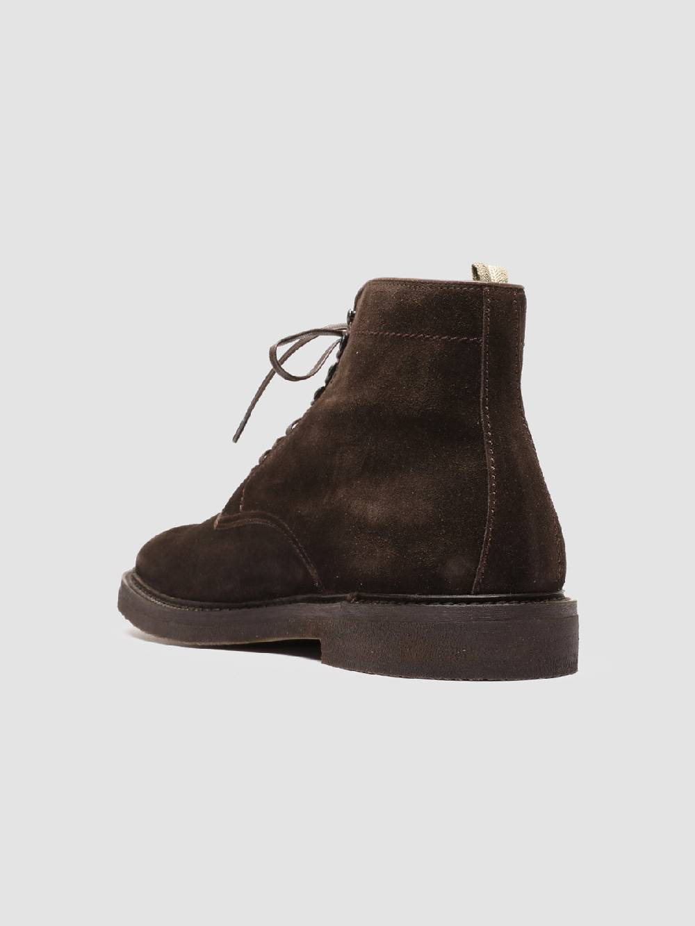 Officine Creative HOPKINS FLEXI 203 Stivaletti Stringati in Camoscio Marrone Saldi