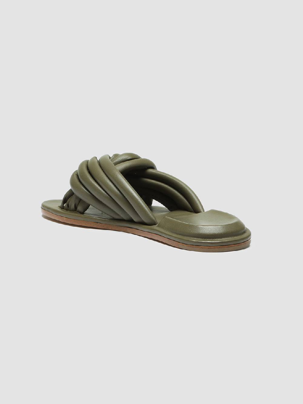 Officine Creative CYBILLE 004 Slide in Pelle Verde Vendita Calda