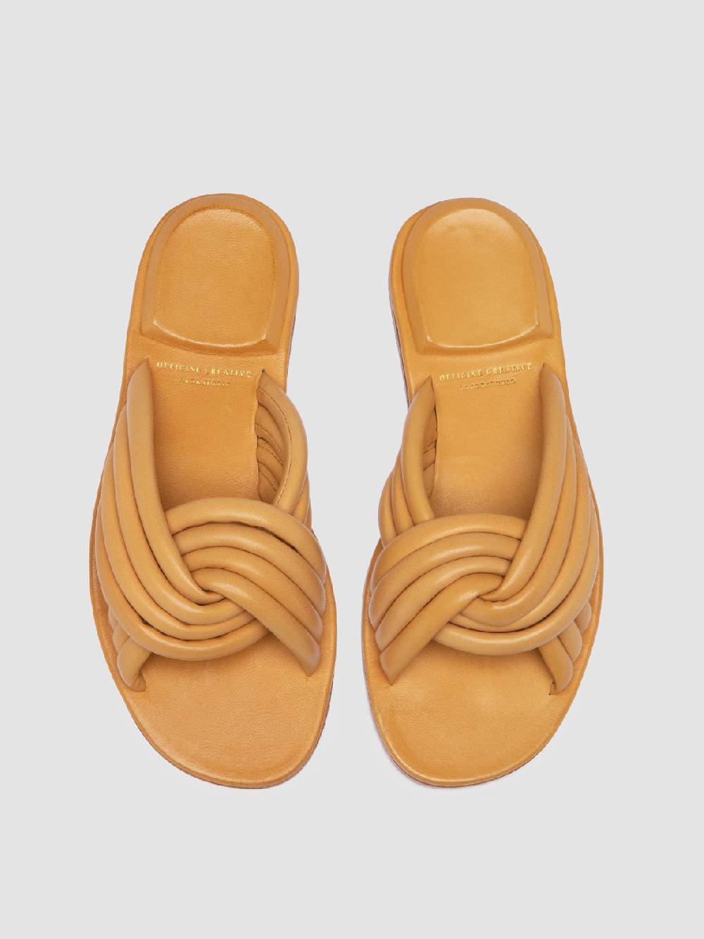 Officine Creative CYBILLE 004 Sandali in Pelle Gialla Saldi Di Fabbrica