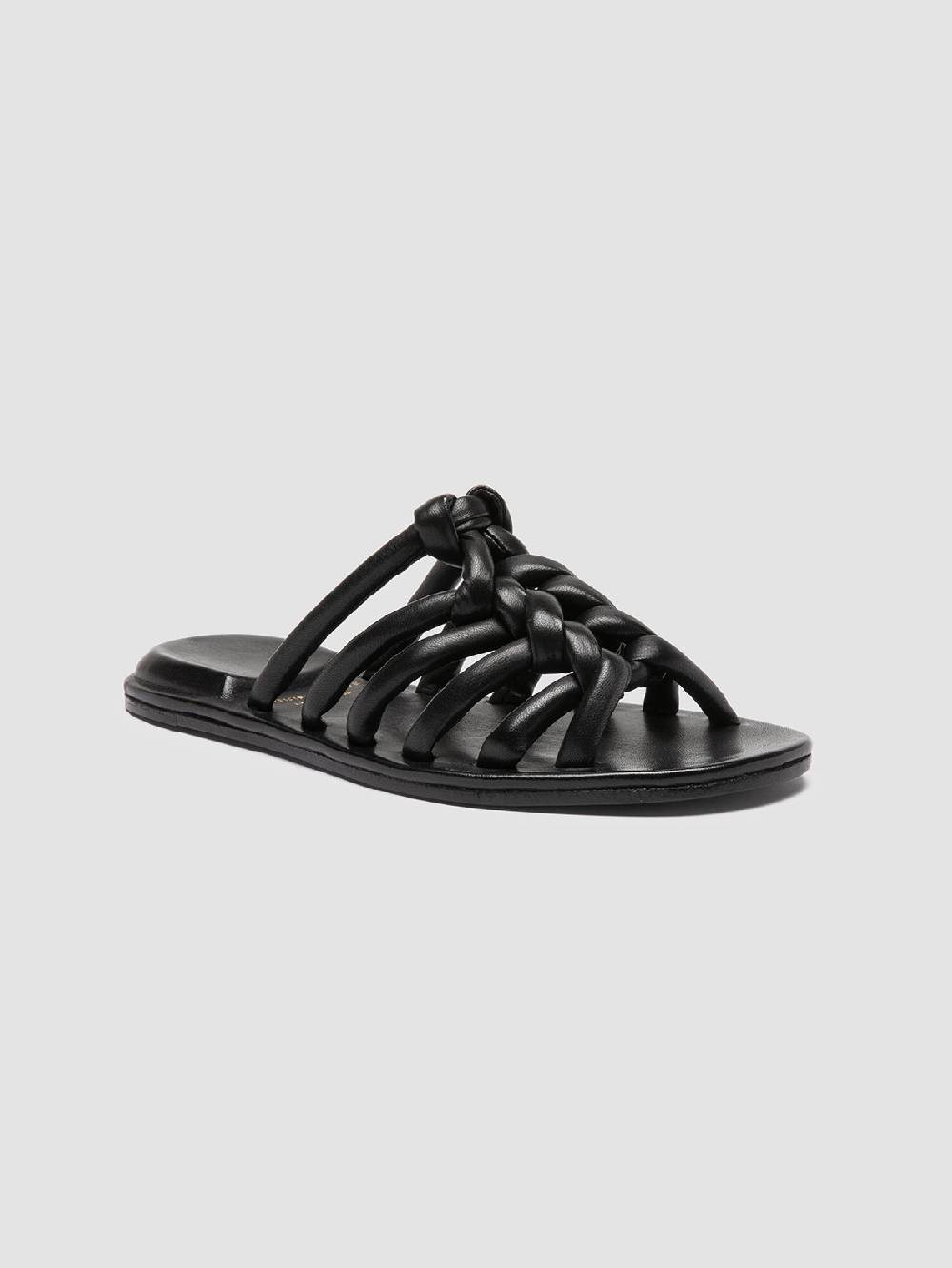 Officine Creative CYBILLE 016 Sandali Slide in Pelle Nera Negozio
