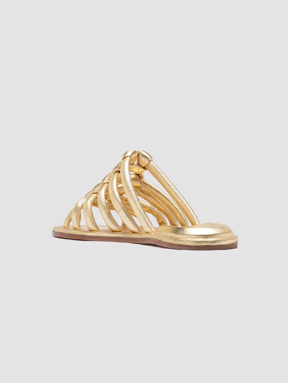 Officine Creative CYBILLE 016 Sandali Slide in Pelle Oro In Saldo